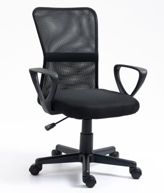 Nordlys Ergonomic Adjustable Office Chair with Armrests Nylon Base in Black