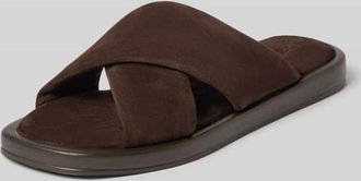 Tamaris Tamaris Pantoletten aus echtem Veloursleder in Dunkelbraun, Gr&ouml;&szlig;e 37