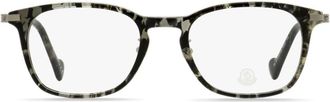 Moncler tortoiseshell rectangular-frame glasses - men - Metal (Other)/Acetate - 53 - Grey