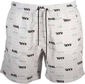 Karl Lagerfeld Witte Polyester Heren Zwemshort