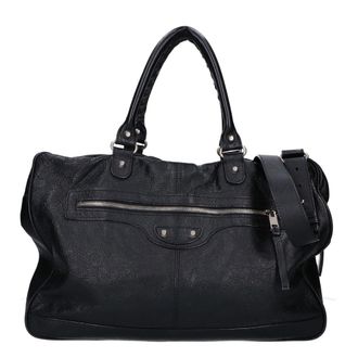 Balenciaga Black Leather Briefcase Shoulder Bag (Pre-Owned)