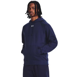Under Armour Mens Rival Fleece Hoodie Sweatshirt, (410) Midnight Navy/White, 4X-Large, (410) Midnight Navy/White, 4XL
