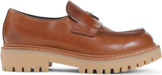 Prada Schoenen, Heren, Bruin, 44 EU, Leer, Bruine Loafer Schoenen voor Mannen