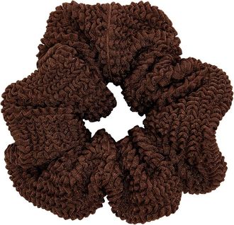 Hunza G Crinkle Scrunchie - Chocolate - One Size