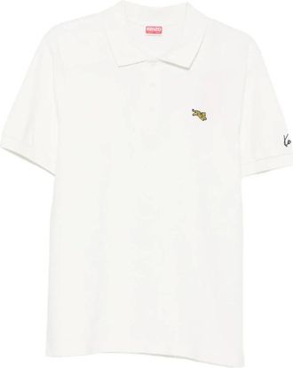 Kenzo Jumping Tiger Slim Polo - male - Kenzo - Polo Shirts - White - XL - Tops