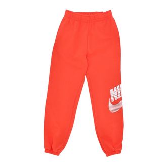 Nike Dance Fleece Oversized Trainingsbroek - Dames - Trainingsbroeken - Rood - L - Katoen - Fitness