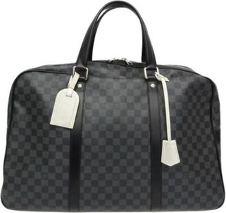 Louis Vuitton Pre-owned Sac Voyage N41140 - Heren - Vintage Weekendtas - Zwart - ONE Size - Leer - Vintage