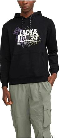Jack & Jones Hoodie - Heren - Hoodies - Zwart - S - Katoen - Hoodies & sweatvesten