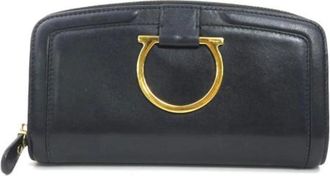 Ferragamo Pre-owned Wallets, female, Black, Size: ONE SIZE Pre-owned Leather Wallet