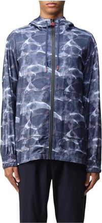 Kiton Heren, Sweatshirts & Hoodies, Blauw, Maat: 2XL Denim