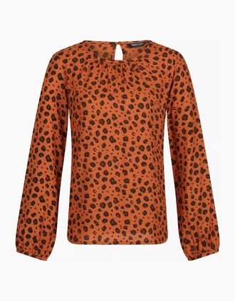 Regatta Womens Regatta Womens/Ladies Hadria Animal Print Blouse - Orange - Size: 10