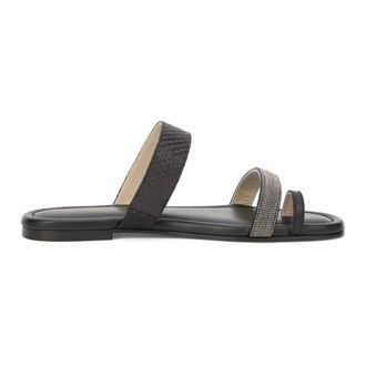 Fabiana Filippi Sliders, female, Black, Size: 9 1/2 US Elegant Minimalist Sandal