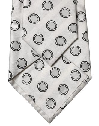 Dolce & Gabbana Polka Dot Silk Necktie - White