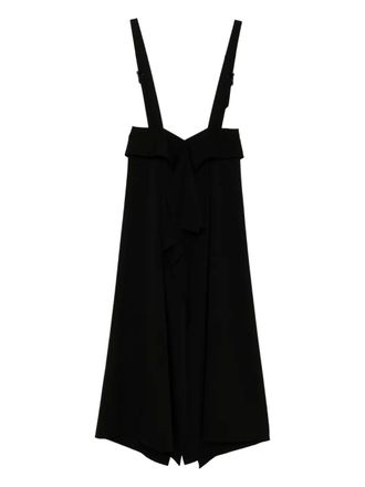 Yohji Yamamoto draped detailing dress - Black