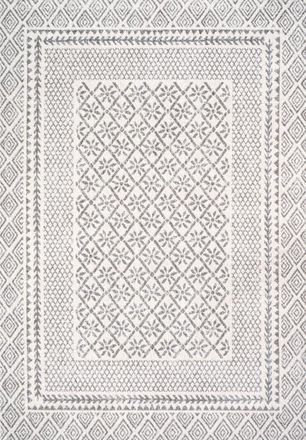 Jonathan Y Designs Athens Modern Geometric Boho Area Rug in Gray/cream at Nordstrom, Size 3Ft 0In X 5Ft 0In