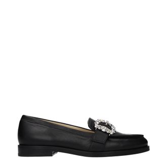 Jimmy Choo London Mocasines Cheri Piel Negra Mujer