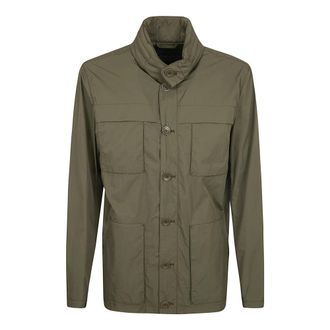 Herno Light Jackets, male, Green, Size: M Ultralight Crease Field Jacket