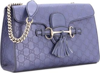 Gucci Emily Chain Flap Bag Guccissima Leather Medium shoulder bag - Blauw