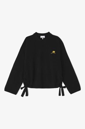 Ganni Black Wool Mix Sweater - Size XL