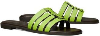 Tory Burch Ines Multistrap Sandal in Light Chartreuse /Cocoa at Nordstrom, Size 10.5