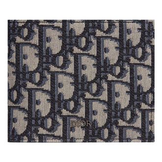 Dior Compact Wallet Beige Black Oblique Jacquard 2OBBH027YSE-H05E