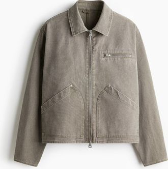 H&M Canvasjacke im Workwear-Look - Green