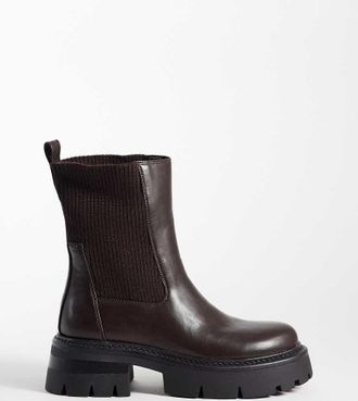 Simmi London Simmi London Wide Fit - Caitlin - Stivaletti marroni a pianta larga con suola spessa-Marrone