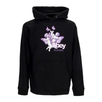 Obey Liefde Basic Hooded Fleece Dames Hoodie - Dames - Hoodies - Zwart - M - Katoen - Hoodies & sweatvesten