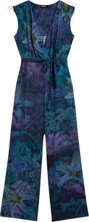 Desigual Jumpsuit Floresazul - Dames - Jumpsuits - Veelkleurig - XS - Jumpsuits & Playsuits