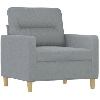 vidaXL Sillón de tela gris claro 60 cm Vidaxl
