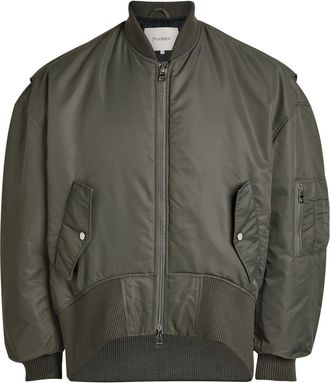 J.W.Anderson Oversized Curved Hem Bomber Jacket - Steel - XL