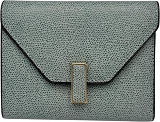 Valextra Blue Leather Wallet (Tri-Fold) (Pre-Owned)