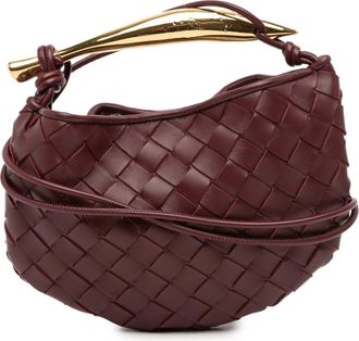 Bottega Veneta Pre-owned Womens Mini Jodie Top Handle Bag - Dark Red Leather - One Size