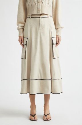 Toccin Shiloh High Waist Cargo Skirt in Desert/jet at Nordstrom, Size 8