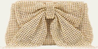 Loeffler Randall Jolene Bow Rhinestone Clutch Bag