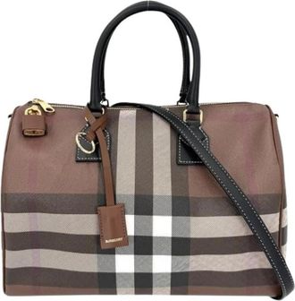 Burberry Pre-owned Boston Bag - Dames - Vintage Handtas - Bruin - ONE Size - Leer - Vintage