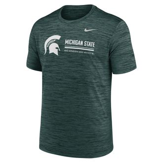Nike Michigan State Sideline Velocity Nike Mens Dri-FIT College T-Shirt in Green | 02ER3EYMST-PCW