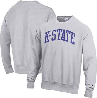 Champion Mens Champion Heathered Gray Kansas State Wildcats Arch Reverse Weave Pullover Sweatshirt in Heather Gray at Nordstrom, Size Xx-Large