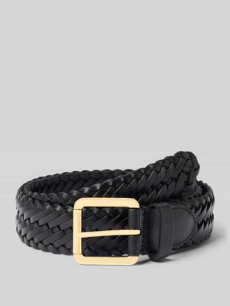 Lauren Ralph Lauren Ledergürtel in Flechtoptik mit Dornschließe in Black, Größe XL