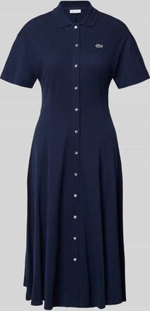Lacoste Tailliertes Freizeitkleid aus reiner Baumwolle in Marine, Gr&ouml;&szlig;e 34