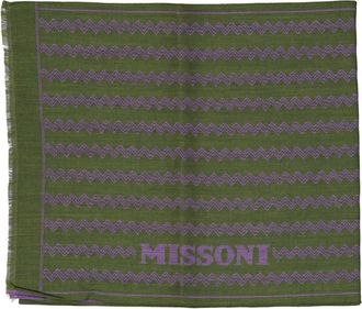Missoni Winter Scarves, female, Green, Size: ONE SIZE Wool Scarf