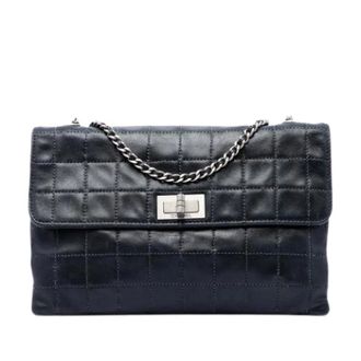 Chanel Pre-owned Quilted Lambskin Flap Shoulder Bag - Dames - Pre-owned - Zwart - Maat: ONE Size Leer