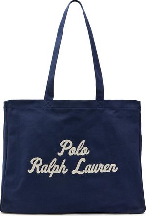 Polo Ralph Lauren East West Large Logo-embroidered Canvas Tote bag - Navy - One Size