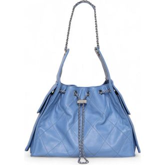 Walter Baker Valeria Quilted Bucket Bag in Aqua Rush at Nordstrom