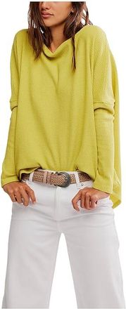 Free People Latte Blues Thermal Solid Womens Clothing Acacia : MD (Womens 8-10), Cotton/Elastane/Lyocell
