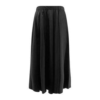 Aspesi Midi Skirts, female, Black, Size: XS Gathered Midi Skirt