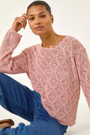 Roman Pointelle Knit Jumper