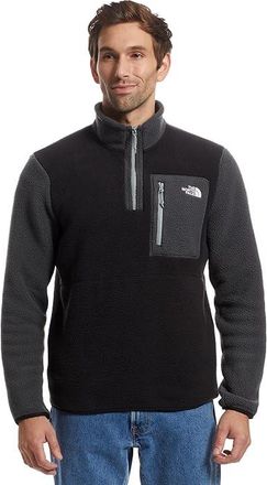 The North Face Yumiori 1/4 Zip Mens Coat TNF Black/Asphalt Grey/Monument Grey : 2XL, Fleece/Polyester