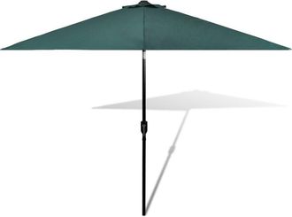 vidaXL Sombrilla Con Palo De Acero Verde 3 M Vidaxl