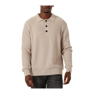 Butcher of Blue Truien & Vesten, Heren, Beige, XL, Beige Polo Trui voor Heren